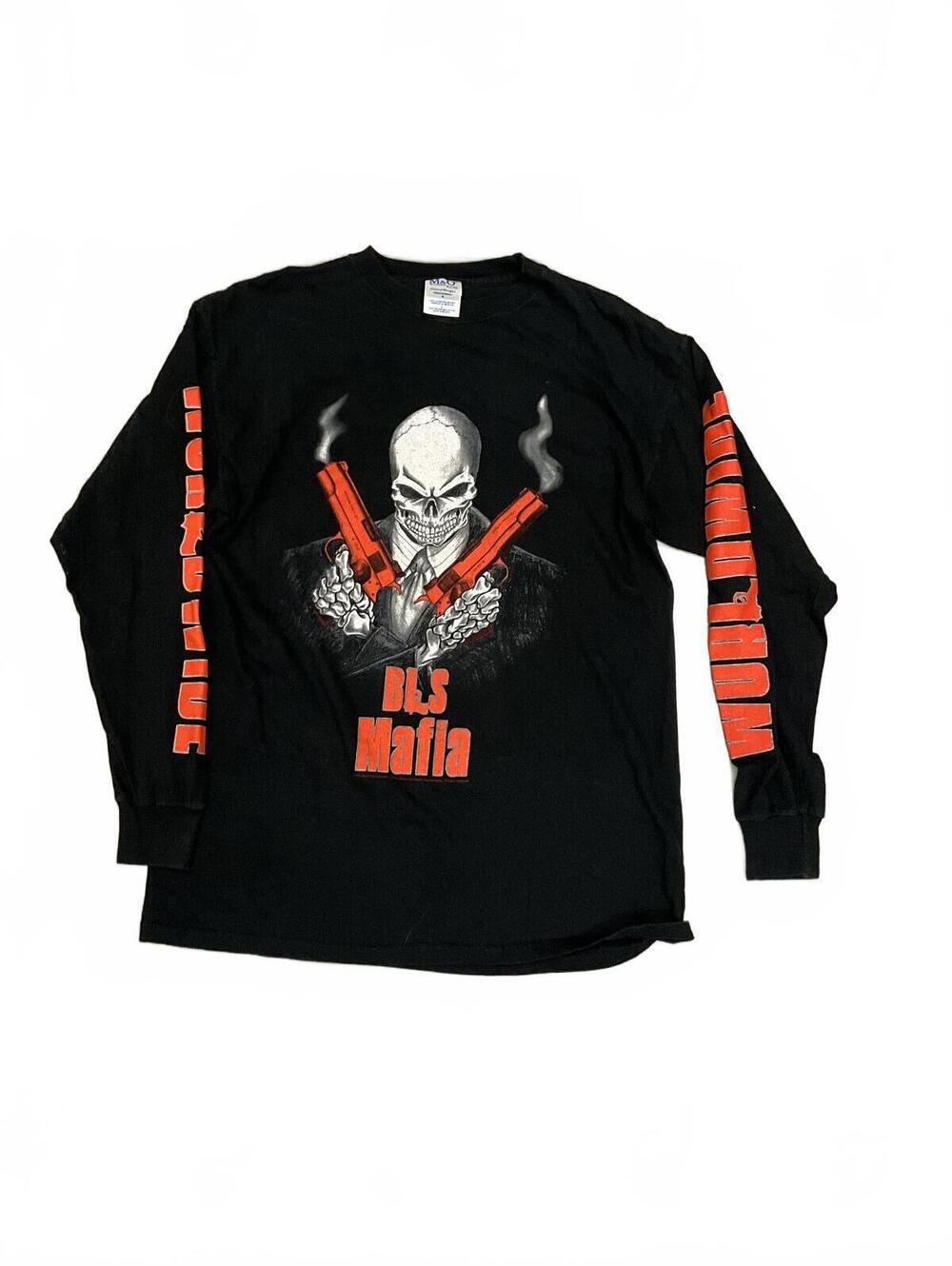 Vintage 2005 Black Label Society BLS Mafia long sleeve t-shirt